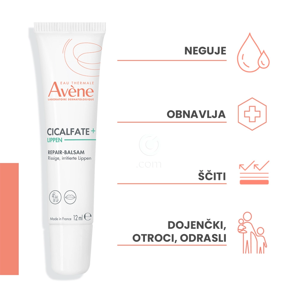 Avene Cicalfate+, obnavljajoči balzam za ustnice (12 ml)